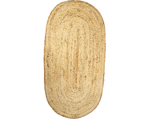 Ovaal tapijt van jute